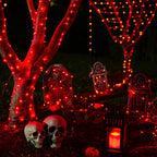 JMEXSUSS 2 Pack Red Fairy Lights Battery Operated. Total 200 LED 66ft Red Halloween Lights with Remote, 8 Modes Red String Lights for Bedroom Party Indoor Outdoor Christmas Halloween Decorations