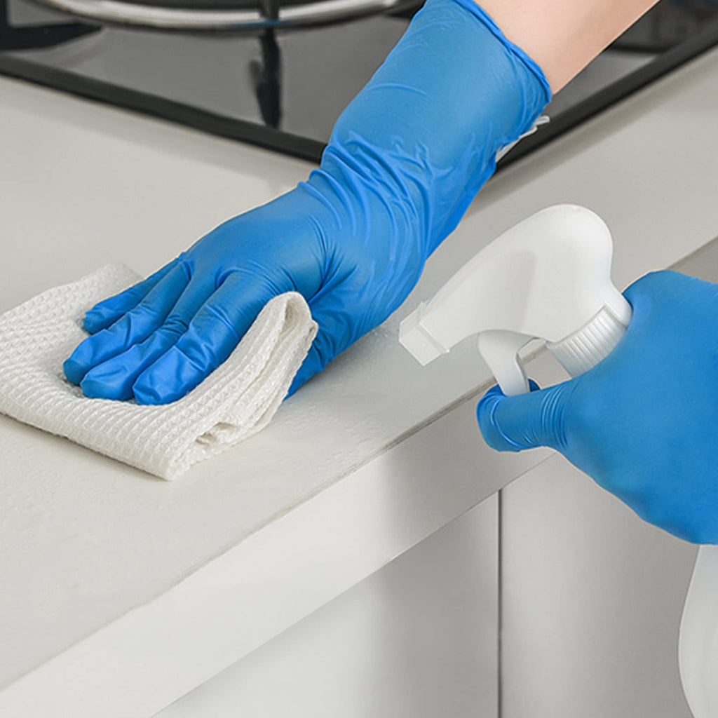 Daddy's Choice Small Nitrile Gloves Disposable Blue, No Latex, No Powder, Safe Working Gloves, 100pcs (Size Small)