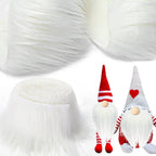 Faux Fur Fabric Christmas Fluffy Fuzzy Craft Shaggy Synthetic Plush Patch Sewing Fur Cuts for DIY Halloween Winter Costume Gnome Beard Miniature Dolls Costume Rugs Mats (White,4 x 100 Inch)