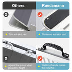 Ruedamann 4'L x 28.1" W, Holds up to 600Lbs, Wheelchair Ramp with Non-Slip Surface, Portable Aluminum Wheelchair Ramp, Folding Ramps for Wheelchairs, Home, Steps, Stairs, Handicaps, Doorways