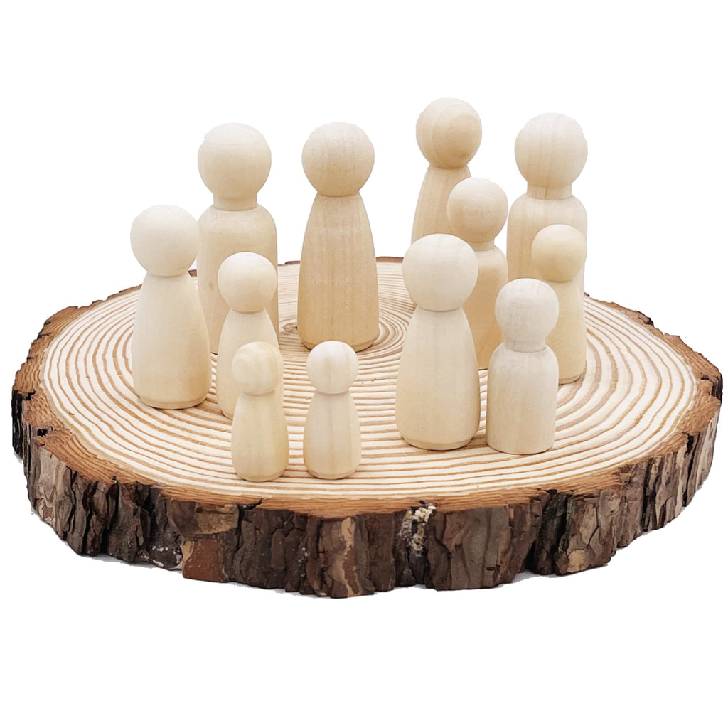 Natural Round Discs Rustic Wood Slices 6 Pcs 6.3-6.7 inch Unfinished Wood kit Circles Crafts Tree Slices with Bark Log Discs for DIY Arts and Wedding Christmas Ornaments