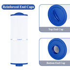 Cryspool® 04077 Compatible with Cal Spa Filters, 4CH-949, PWW50L, FC-0172, Rising Dragon, Dynasty Spas, 50 Sq. Ft Hot Tub Replacement Filter Cartridge, 2 Pack
