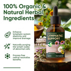 KILINO Lymphatic Drainage Drops, Organic Lymph System Support Drops with Echinacea & Red Clover Extract - Vegan Alcohol and Sugar Free, 30 Servings
