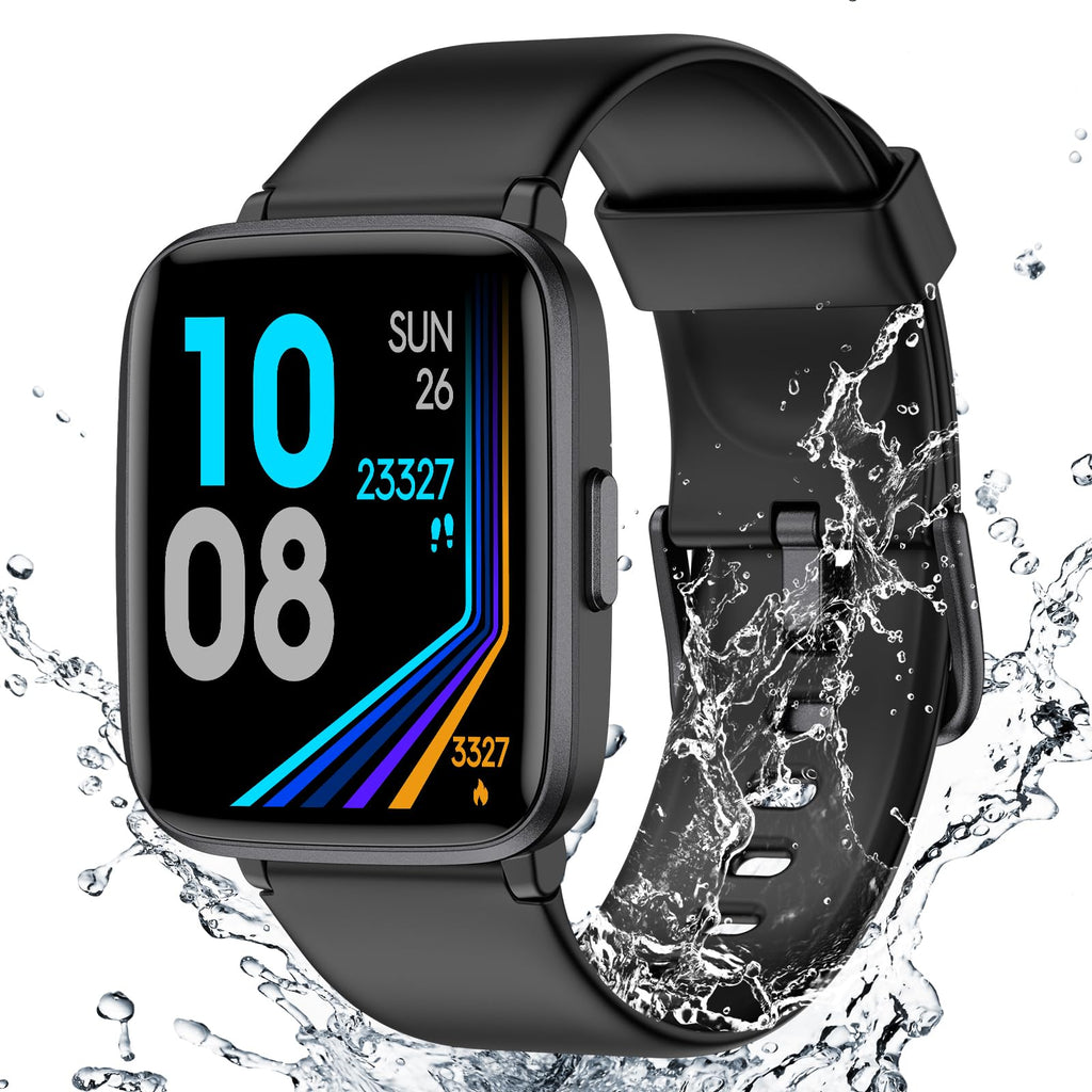 Fitness Tracker Watch with Heart Rate Monitor, Activity Tracker with Pedometer, Sleep Monitor, Calories & Step Counter, IP68 Waterproof Smart Watches for Women Men Fitness Watch for Sports
