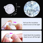 ZGWJ 100PCs Mini Led Lights, Led Balloons Light for Party Decorations Neon Party Lights for Paper Lantern Easter Eggs Birthday Party Wedding Halloween Christmas Decoration(Glow steadily White)