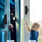 Door Alarms with Remote When Opened 2-Pack, 120dB Door/Window Opening Sensor for Kid Safety/Home Security, House/Apartment/Business Entry/Pool Sliding Door, Monitor Alert for Dementia/Elderly, Black