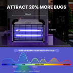 COKIT Bug Zapper Indoor Powerful 20W Electric Indoor Insect Killer, Bug Zapper, Fly Zapper, Mosquito Killer for Home Kitchen Garage Patio 2 Extra Replacement Bulbs (No Bug Collection Tray)