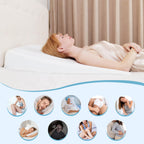 VADSBO Wedge Pillow, Bed Wedge Pillows for Sleeping, Snoring, Back Support, After Surgery, Foam Triangle Pillow, Removable Washable Cover, 5in/White