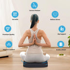 TranquilRelax Large Seat Cushion，Soft Foam Cushion for Long Sitting Hours on Office Chair, Home & Car, Non-Slip Chair Pad for Relieving Back & Sciatica & Hip & Coccyx Pain (Grey)
