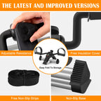 TABEKE Under Desk Bike Pedal Exerciser, Upper & Lower Peddler Exerciser for Arm & Leg Workout, Fitness Folding Exerciser Peddler with LCD Display, Home Exercise Bike for Elderly