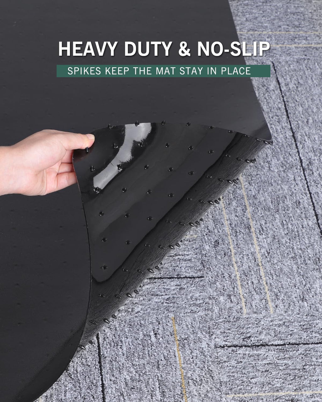 Large Office Chair Mat for Carpet, 46"x 60" Anti-Slip Waterproof Desk Chair Mat for Rolling Chairs, Heavy Duty Vinyl Computer Floor Protector, Easy Glide Floor Mat for Work, Home Office, Gaming