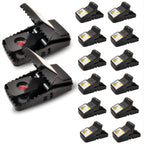Rat Trap (12-Pack), Large Mouse Traps for Indoor and Outdoor Use, Reusable, Fast, Hygienic, Unplugged, Used to Catch Mice, Squirrels, Rodents, for Home, Yard and Barns