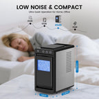 COWSAR Ice Maker Countertop, Portable Ice Machine with Self-Cleaning, 26Lbs/24Hrs, 8 Bullet Ice in 6 Mins with 2 Sizes, Scoop & Basket, Quiet Compact Ice Makers Countertop for Home/Kitchen/Camping