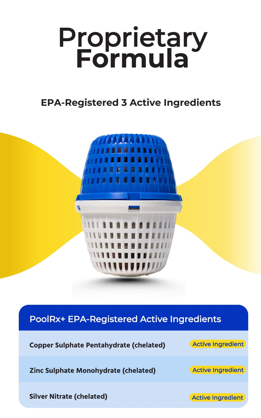 PoolRx+ Mineral Algaecide Unit + Booster Combo, Treats 7.5K-40K gallons for up to 6 Months, New Formula with Silver.