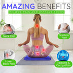 Gel Seat Cushion, Super Large (19x18x1.6inch) Gel Cushion Chair Pads with Non-Slip Cover for Home Office Car Seat Wheelchair, Soft Breathable Honeycomb Seat Cushion for Relieve Hip Pain