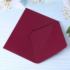 PONATIA 50 PCS/Pack A7 Envelopes, 5.25 x 7.5'' Shiny Burgundy Envelopes, 5x7 envelopes Perfect for Wedding Invitation Cards, Greenting Cards, Christmas Gift Cards Envelopes