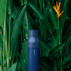 LARQ Bottle PureVis 25 oz - Self-Cleaning and Insulated Stainless Steel Water Bottle with UV Water Purifier and Award-winning Design | Reusable & Travel Friendly, Monaco Blue