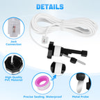Sejaede Upgraded GLX-FLO-RP Pool Flow Switch Assembly Compatible with Hayward Goldline Aqua Rite Salt Chlorine Generator System, Flow Sensor with 15ft Cable (Metal Probe)