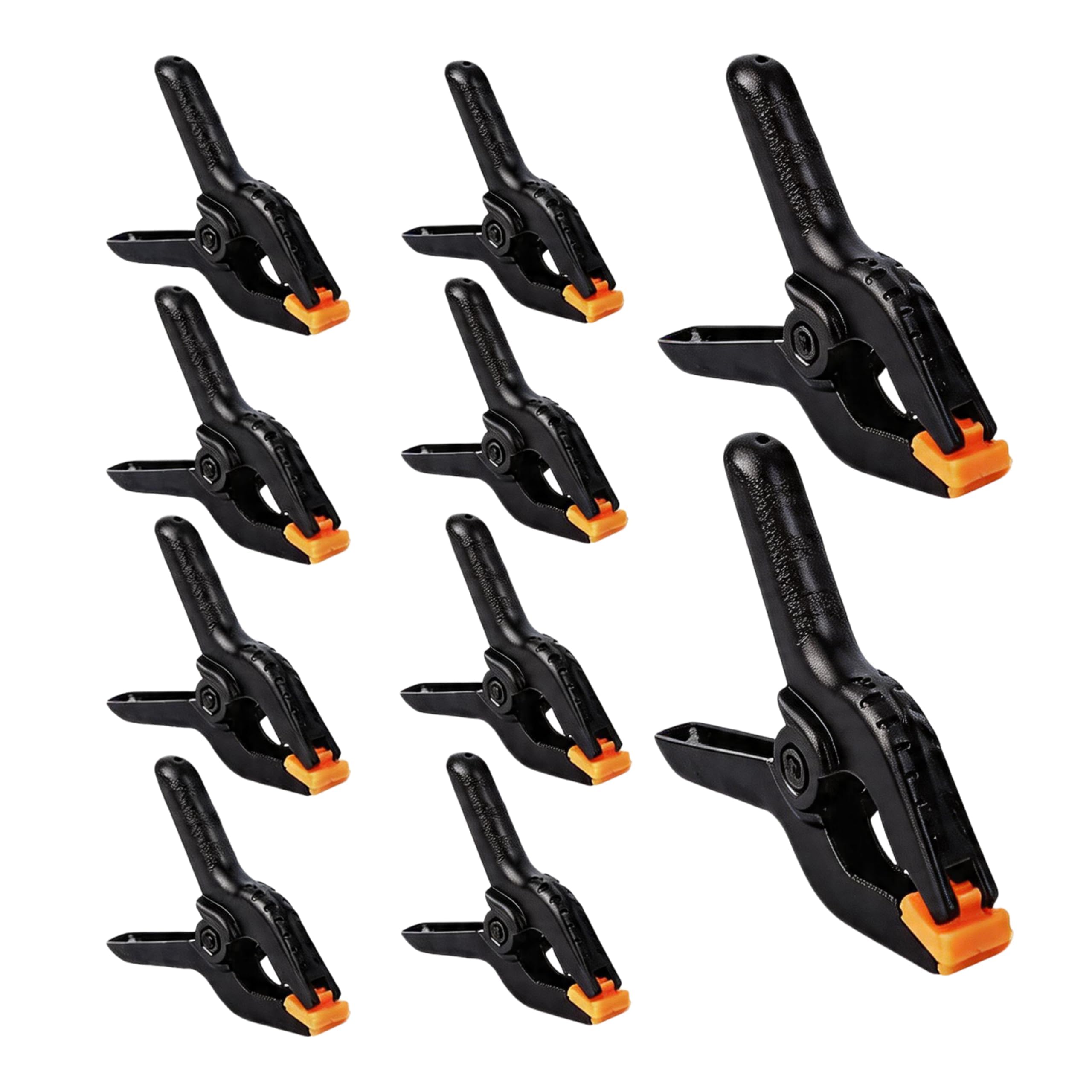 10 Packs of 3.4 inch Professional Plastic Small Spring Clamps Heavy Duty for Crafts or Plastic Clips and Backdrop Clips Clamps for Backdrop Stand,Photography, Home Improvement and so on