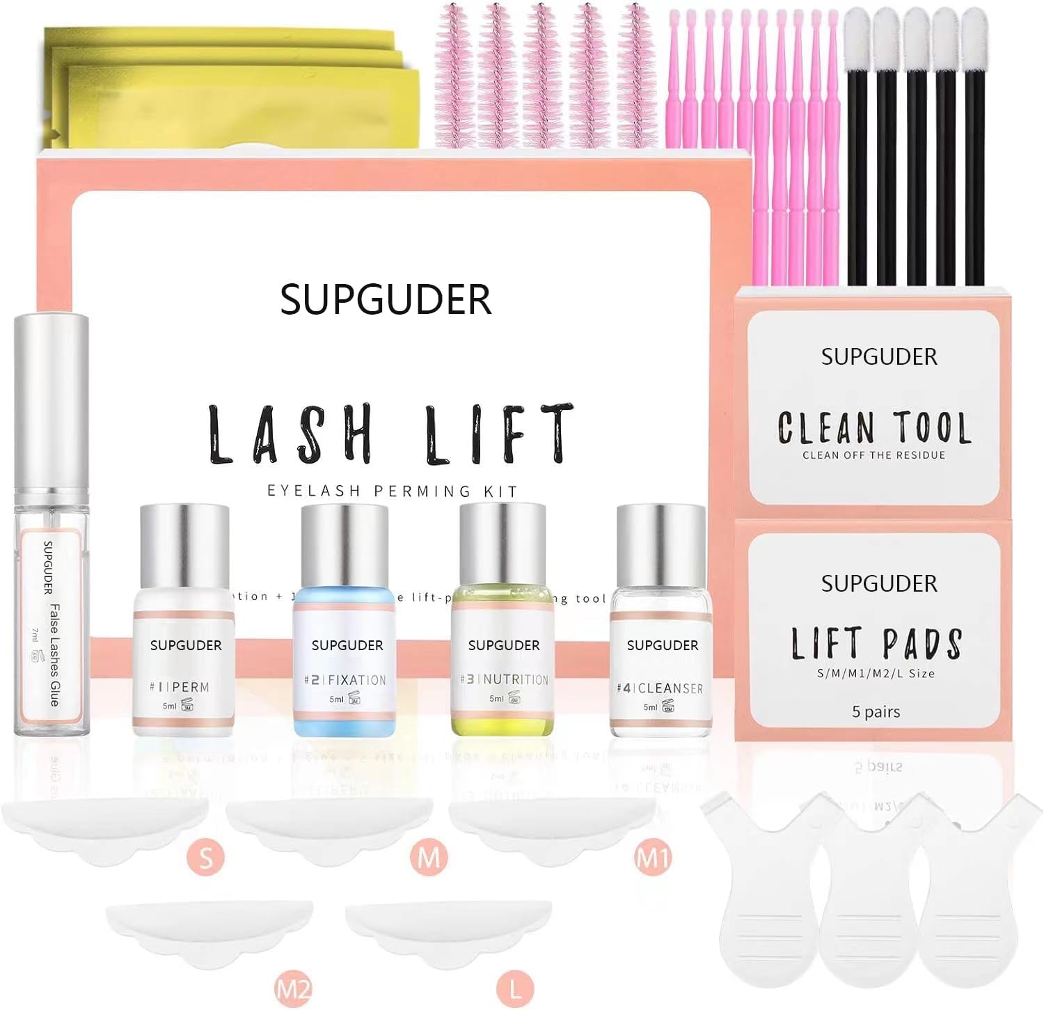 2024 Upgraded Lash Lift Kit for Perming,Curling and Lifting Eyelashes | Semi-Permanent Salon Grade Supplies for Beauty Treatments | Includes Eye Shields,Pads and Accessories