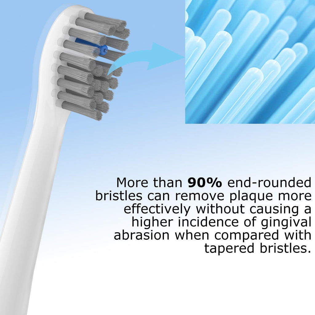 Flossing Toothbrush Head Replacement, Compatible with Water-pik Sonic Fusion / 2.0 SF-01, SF-02, SF03 & SF-04 Tooth-Brush and Water Flosser Combo Brush Heads (Compact, White(6Packs))