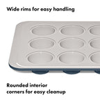 OXO Good Grips Non-Stick Pro Ceramic Coated Metal Bakeware 12 Cup Muffin Pan – Storm Blue