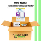 Zevo Indoor Flying Insect Trap Fly (Refill + Device) Includes Bundle Multi-Pack(2 Plug-Ins Plus 2 Refills) + 1 Card Protector SchmiidtEmpire + Sticker