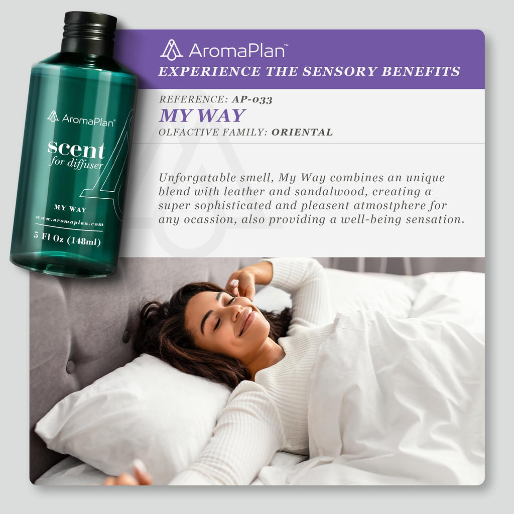 Aromaplan Hotel Scents My Way 5 Fl Oz, USA Fragrance- Home Luxury Aroma & Hotel Collection Diffuser Oil- Hotel Diffuser Oil for Aromatherapy- USA Made, Bigger Bottle, Bolder Aroma & Longer Lasting