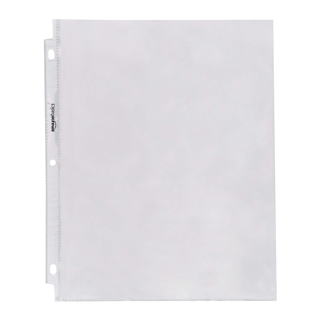 Amazon Basics Clear Top Loading Sheet Protectors for 3 Ring Binder, Polypropylene, 8.5 x 11 Inch, 200-Pack