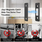 Cabinet Magnetic Catch Jiayi 4 Pack Ultra Thin Cabinet Door Magnets Stick on Drawer Magnets Cabinet Latch Magnetic Closures for Cabinets Kitchen Closet Door Closing Magnetic Door Catch Closer