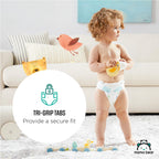 Amazon Brand - Mama Bear Gentle Touch Baby Diapers, Size 7, 80 Count (4 packs of 20), Skin Safe, 12 Hours Protection, Wetness Indicator, Stretchy Waistband