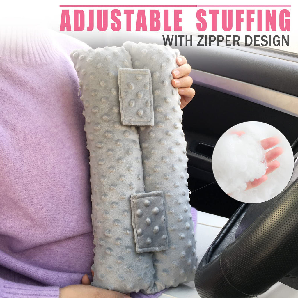 BNRendles Hysterectomy Pillows with Ice/Hot Pocket for Abdominal Surgery, Hysterectomy Recovery Must Have Gifts, Tummy Tuck Stomach Padding, Minky Dot Gray
