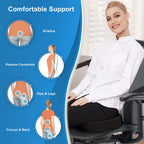 Bomdaia Seat Cushion Pillow for Office Chair, Desk Chair Car Cushion Pad for Tailbone Pain, Memory Foam Coccyx Seat Cushion for Sciatica, Back Pain Relief (Black)