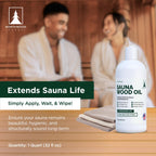 Northwood Sauna - Sauna Wood Oil - 100% Pure Paraffin Oil - Traditional Sauna Sealer - 1 Quart (32 Fl Oz)