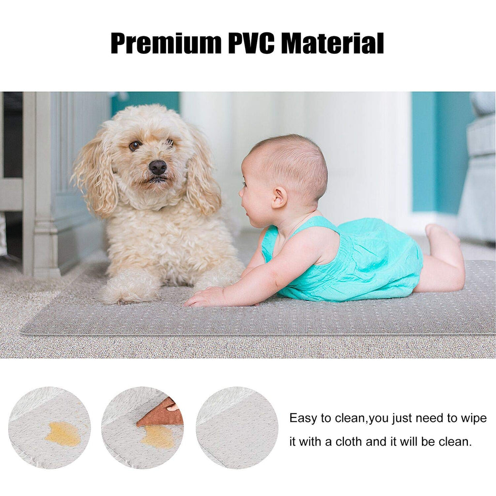 Kuyal Desk Chair Mat for Carpet, 46'' x 72'' Rectangle Transparent Mats for Chairs Good for Desks, Office and Home, Easy Glide, Protects Floors for Low and No Pile Carpeted Floors