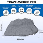 Self-Inflating Bed Wedge Pillow | Lightweight for Travel | Wedge Pillow for Sleeping and Acid Reflux, Heartburn, and GERD Pillow (TWDPRO2, 22 Inch)