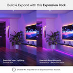 Nanoleaf Essentials Bluetooth Thread & WiFi Smart RGBCW 16M+ Color LED Cuttable Lightstrip 40" (1M) Extension.