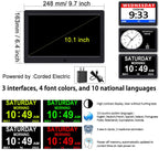 AINFTIME Digital Clock with Date and Day of Week for Elderly-12 Alarms Medication Reminder Dementia Alzheimers Clock Calendar with Extra Large Display (10.1 inch Black)