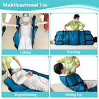 Positioning Bed Pad with Handles Hospital Sheets Transfer Board Belts Patient Lift Elderly Assistance Incontinence Mattress Sheets for Turning, Lifting, Repositioning Washable Underpads (48" x 40")