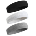 Sweatbands Sports Headband for Men & Women - Moisture Wicking Athletic Cotton Terry Cloth Sweatband for Tennis, Basketball, Running, Gym, Working Out