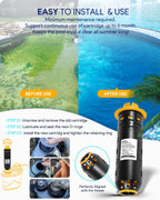 Replacement for Nature2 Duoclear 25 35 Mineral Cartridge W28000 W28001 Fit for All Zodiac DuoClear Fusion Soft Vision Pro Above Ground Ingroud Pool system, for up to 35,000 Gallons Pool