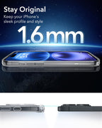 ESR for iPhone 16 Case, Compatible with MagSafe, Shockproof Military-Grade Protection, Magnetic Phone Case for iPhone 16, Classic Hybrid Case (HaloLock), Clear