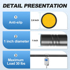 CorkLatta Black Shower Curtain Rod 31 to 80 Inch,1 Inch Diameter Adjustable Spring Tension Stainless Steel Telescoping Rod,Easy Install,No Rust