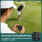 2Pcs Golf Stroke Counter, 2-Player Golf Counter Clicker with Hanging Rope, Shockproof Mini Portable Stroke Counter for Your Golf, Outdoor Sports, Different Kinds of Competitions and Games(Black)