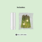 FoodSaver Custom Fit Airtight Food Storage and Sous Vide Vacuum Sealer Bags, 8 x 20' (Pack of 3), Perfect for Meal Prep and Sous Vide Cooking