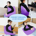 zimucxn Shoulder Surgery Pillow, Ergonomic Rotator Cuff Pillow, Comfortable Post Shoulder Surgery Pillow, Adjustable Structure Provide Support, Shoulder Pain Relief, Firm and Removable(Purple)