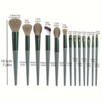 13Pcs Makeup Brush Set Soft Fluffy Professional Cosmetic Foundation Powder Eyeshadow Kabuki Blending Make Up Brush Beauty Tool With Bag Makeup Sponge Beauty Gift For Makeup Beginner ﻿