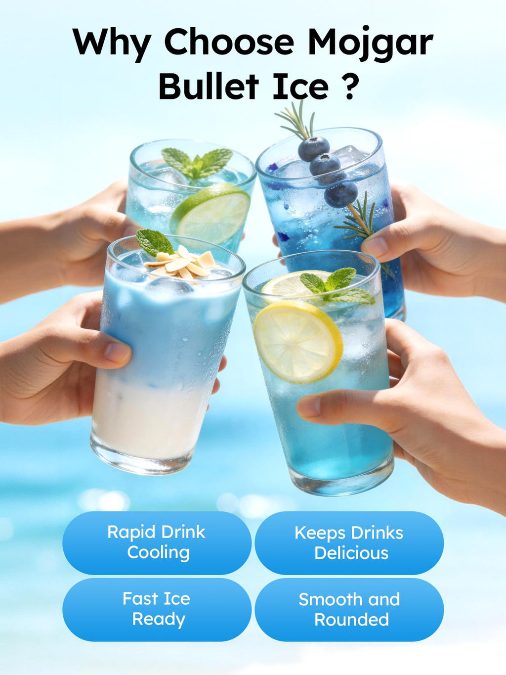 Countertop Ice Maker, 26lbs/24H Portable Ice Maker with Handle, 8 Ice Cubes Ready in 6 Mins, Self-Cleaning Ice Makers Countertop for Home/Party/Travel/Camping/Bar
