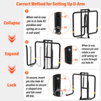 Cover Lifter,Hot Tub Cover Lifter Undermount,Spa Cover Lift,Heavy Duty Hot Tub Cover Lifter Hydraulic Removal System Adjustable U-Arms Reinforced Brackets,Undermount Design Works with All Spa Shapes
