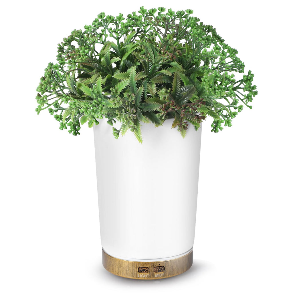 Essential Oil Diffuser, 150 ml Aromatherapy Diffuser, Green Leaf Diffuser for Essential Oils, Oil Diffuser for Bedroom Home Office, Waterless Auto Shut-Off, Super Quiet